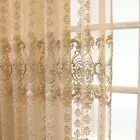 Sheer Window Curtain Drape Fabric Embroidered Mesh Net Hollow Out Sold By Metre