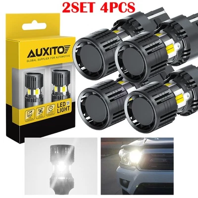 4X 7443 7440 LED Backup Reverse DRL Light 3000LM Super White AUXITO Bulb 4KP8 EH (for: Honda Civic)