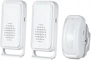 Motion Sensor Doorbell, Entry Alert Door Chime for Business Store Home System Commercial Door Alarm Detector, Caregiver Reminder for Elderly, Visitor Bell Welcome Buzzer with 1 Sensor & 2 Receiver