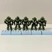 5pcs Halo Mega Bloks Consturx Siege Metallic Green EOD Rogue Recon Figures Toys