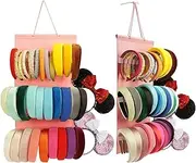 JOYMOMO Hanging Headband Holder for Girls, Felt Headband Organizer Storage Holder - Pink