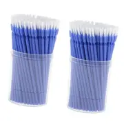 100x Dental Long Disposable Micro Brushes Teeth Whitening Brush Applicator Blue