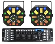 (2) Chauvet DJ Swarm Wash FX ILS RGBAW+UV LED Derby/Laser Lights+DMX Controller