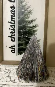 Handmade Folded Magazine Christmas Tree - Book Folding Paper Folding Origami