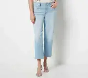 NYDJ Relaxed Piper Crop Jeans Hollander Blue Size 8 Women's Pants A520012