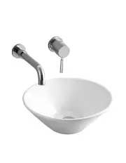 [Traderight] Bathroom Wash Counter Top Hand Wash Bowl Sink in White