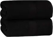 [COTTON CRAFT] Hotel Spa Luxury Bath Sheet - 2 Pack - Oversized Extra Large 40 x 80 - Heavyweight 700 GSM 2 Ply Ringspun Cotton - Soft Absorbent Everyday Use Home Bath Easy Care Towel Set - Black