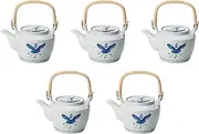 Set of 5 Manryo M8 Earthenware Pot, 5.9 x 5.1 inches (15 x 13 cm) 1,400 cc | Arita Yaki Pot, Setomonohonpo