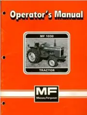 Massey Ferguson Tractor 1030 Operators Manual - MF1030