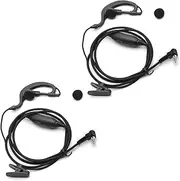 NEWASHAN 2 X Clip Ear Earpiece Headset for Uniden Radio GMR1038-2 GMR1058-2CK GMR2240-2CK SX237-2CK SX329-2CKHS SX507-2CKHS Walkie Talkie Ear Hook with Mic PTT 2.5mm 1-pin