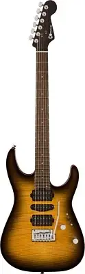 Charvel MJ DK24 HSH 2PT Electric Guitar, Wenge FB, Antique Burst
