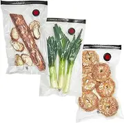 ZWILLING Fresh & Save Set 3-pc Vacuum Sealer Bag for Food, 2 1/4 Gallon, Sous Vide Bag, Reusable Food Storage Bag for Meal Prep, Reusable Snack Bags, Dishwasher Safe, Large, Clear