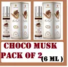 Al-Rehab Choco Musk Concentrated Perfume attar Oil, 6 Ml attar pack of 2