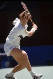 Stefan Edberg of Sweden at the Australian Open Tennis Championship- Old Photo