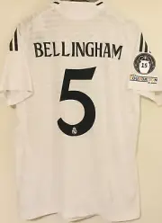#5 BELLINGHAM Real Madrid Authentic Home 24/25 Player’s Version Kit for Men (L)