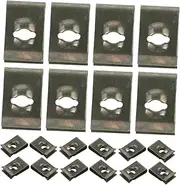 BUGUUYO 50pcs Automotive U Clips Retainer Fasteners for Bumper Engine Cover Durable Material Easy Installation for Car Modification Splash Shield Replacement
