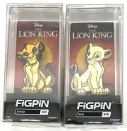FiGPiN Disney The Lion King Simba #855 & Nala #856 Collectible Pins Set of 2