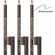 BOURJOIS Sourcil Precision Eyebrow Crayon Pencil - 004 Dark Brunette *PACK OF 3*