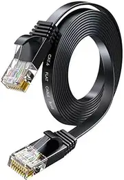 3ft Cat 6 Ethernet Cable,Cat6 Flat Internet Network Cable - Ethernet Patch Cables - Computer LAN Cable with Snagless RJ-45 Connectors (1)