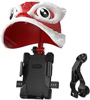 Motorcycle Handlebar Phone Holder, Motorcycle Phone Holder, Stable Waterproof Phone Holder with Lion Hat, Phone Holder for Cycling Supplies, Phone Holder for Cycling Supplies,