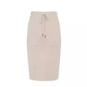 ELIE TAHARI Light Blush Pink Jersey Knit Pencil Midi Skirt Women Size Small NEW