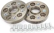DEMULAX Car wheel gasket 2Pcs 5/20/30/35mm 7075 Aluminum Alloy Wheel Spacers Adapter PCD 5x130 CB=71.6mm ID=OD, for 911/928/944/for, for CAYENNE,/718/918 Wheel Spacers Car Wheel Spacers(BLACK 2PCS 45m