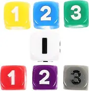 Vaguelly 7pcs Math Teaching Dice Fun Calculation Props for Engaging Number Games for Learning Math Safe Rounded Corner Design Educational for Classroom Home