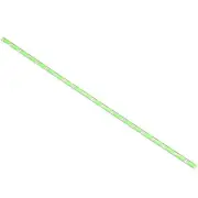 Solid Acrylic Round Rod Spiral Green Line PMMA Bar 10mmx500mm