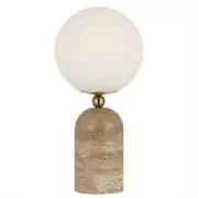 Telbix Gina Travertine Orb Table Lamp