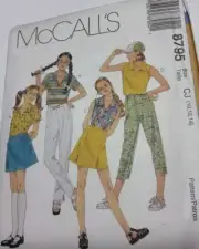 McCalls 8795 CJ Pattern Girls Top Pants Skirt New Uncut