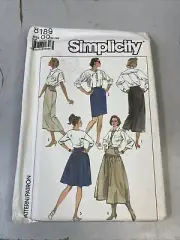 Simplicity Sewing Pattern 8189 UNCUT size OO 12-18 Misses Skirts