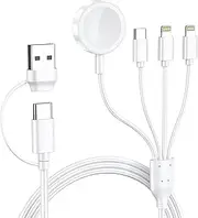 YOZYU 4 in 2 Type C Fast Watch Charger Cable for Apple Watch Charger iWatch Charging for Series Ultra/10/9/8/7/6/SE/SE2/5/4/3/2/1,Multi Charger for iPhone16/15/14/13/Samsung S24/23/S22