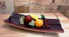 Bread Board with handle for bread, Fruit Bowl, Sushi or Cheese Plate