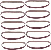 FIXOSHEE 10pcs Sanding Belts for Pneumatic Sander Machine Grinding Belts for Woodworking Metal Polishing Grit Compact Portable Design