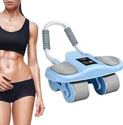 Ab Wheel Roller, Automatic Rebound Core Trainer, 16.54x8.66x5.51 Inches Fitness Equipment, Built-In Elbow Support Pads, Ergonomic Non-Slip Grip for Strength Training, Home Gym