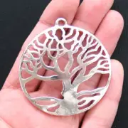 BULK 5 Tree of Life Antique Silver Tone Charm - SC2794