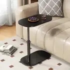 Adjustable Height C Shaped End Table,360°Swivel Side Table for Couch, Couch Tabl