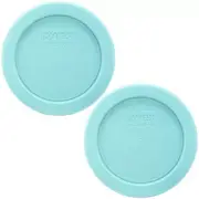 Pyrex 7202-PC Jade Dust Green Round Replacement Food Storage Lid Covers (2-Pack)