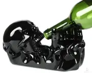 Drinking Skull 9.4" Black Obsidian Carved Crystal Skull, Crystal Healing