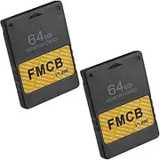 Skywin FMCB Free McBoot Card v1.966 for PS2-2 Pack Plug and Play PS2 Memory Card - 64 GB Memory Card PS2 Runs Games in USB Disk or Hard Disk