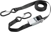 Master Lock 3109EURDAT Certified Ratchet Strap with S Hook, Black, 5m x 25mm Strap