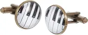 [LIFKOME] 4 Pcs Piano Cufflinks Suit Cufflinks Fatherday Jewelry Tuxedo Cufflinks Vintage Cufflinks Men Tuxedo Buttons Tuxedo Buttons and Cufflinks Men Key Bridegroom Fashion Alloy