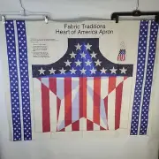 Fabric Traditions Heart of America Apron Cut & Sew 2 Aprons on Fabric Glittery