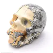 Skull 87mm Maligano Jasper, Gemstone, Metaphysical, Hand Carved, Reiki