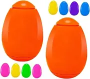 ORFOFE Easter Egg Toys for Toddlers 10 Pack Egg Shaped Spinning Tops Easter Basket Stuffers Flick Toy Party Favor