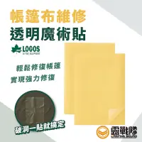 在飛比找蝦皮商城優惠-LOGOS 帳篷布維修透明魔術貼 (2入) 防水膠條 修補帳