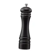 Black Pepper Mill Salt Grinder Refillable, Adjustable Coarseness Ceramic