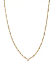 Zoe Chicco 14K Yellow Gold Opal Gemstones Opal Solitaire Pendant Necklace, 14-16