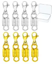 8 Pcs Magnetic Clasps and Closures Beads Chain Extender for Necklace Bracelet