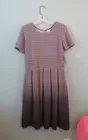 LULAROE BLACK & WHITE CHECKERED OMBRE AMELIA DRESS SIZE XL NEW